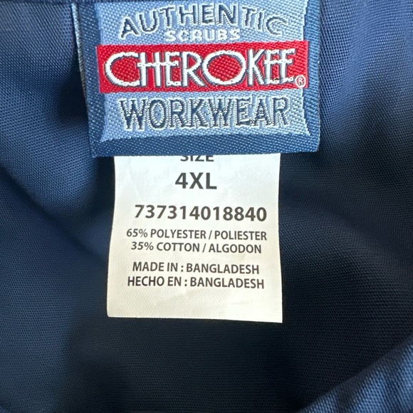 NEW Cherokee Women Scrubs Top Workwear Originals V-Neck Navy 4746 Sz 4XL - Picture 5 of 5